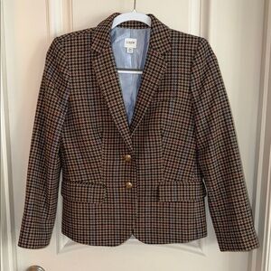 J. Crew Multicolor Houndstooth Blazer